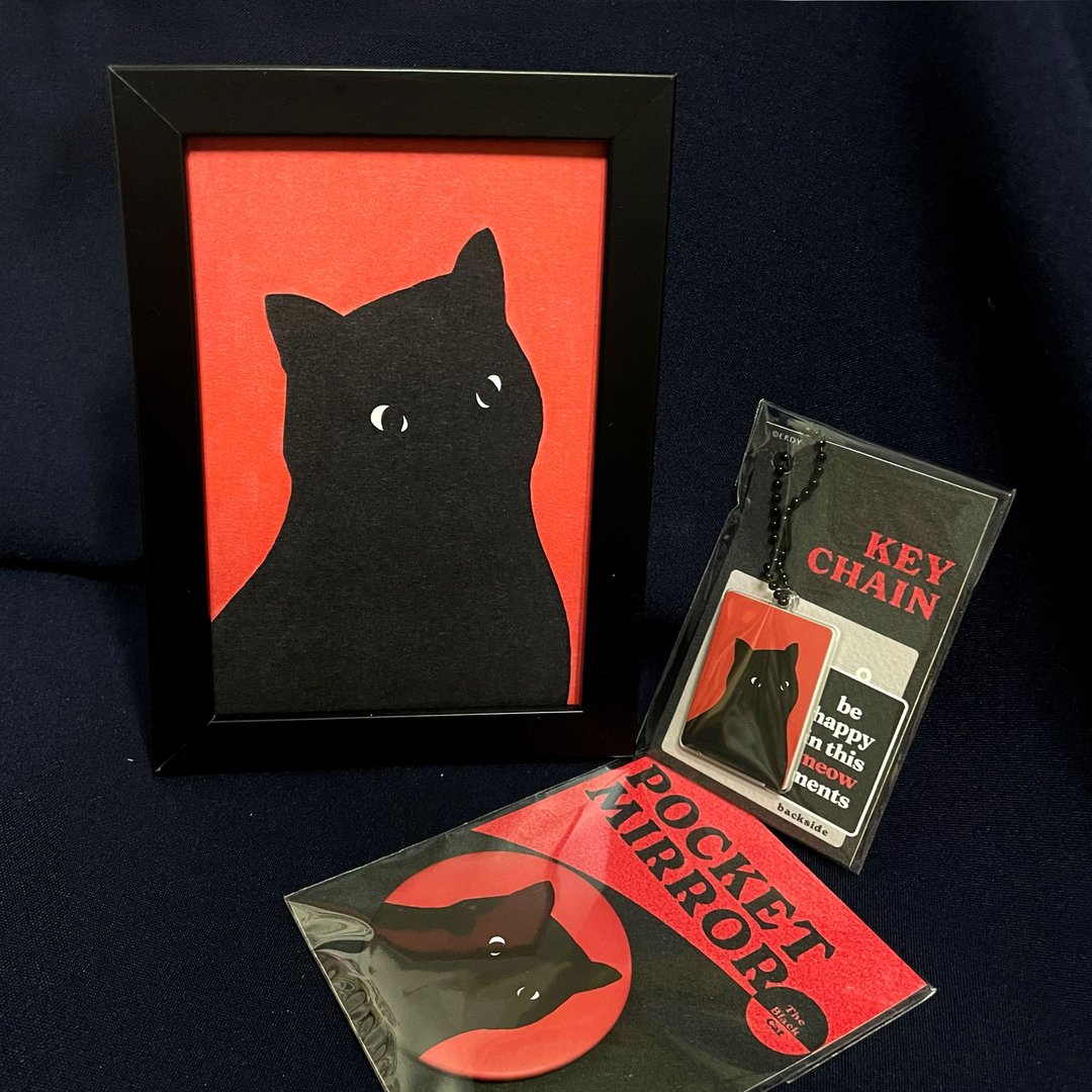 幸运套装|黑猫会带来好财。 - 卡片/明信片 - 其他材质 红色