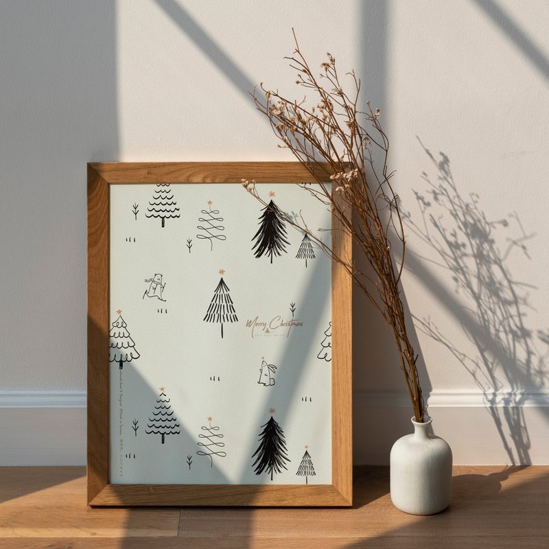 圣诞滑雪场【CM21010】洛可可草莓 卡片明信片含信封 - 卡片/明信片 - 纸 