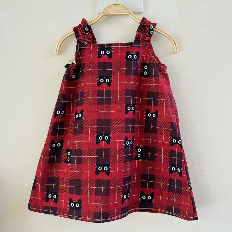 背心洋装 喵喵 /长大可当上衣穿/ - 童装裙 - 棉．麻 