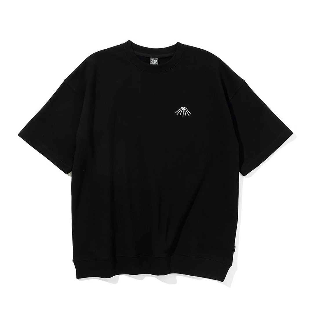 日本POLER SEEKER BAGGY S/S TERRY CREW 宽版毛厚软棉圆领衫 /黑 - 男装上衣/T 恤 - 棉 黑色