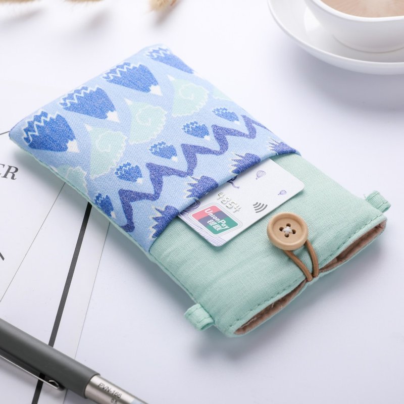 原创客制iPhone/手机包/手机套 / 单肩/斜背/脖挂 可客制任何尺寸 - 手机壳/手机套 - 棉．麻 绿色