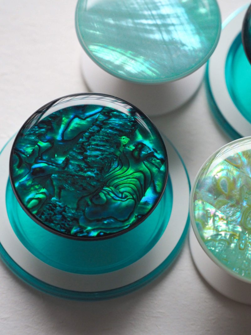 青色 MagSafe 手机指环扣 真珍珠母贝 鲍鱼贝壳 树脂支架 Kindle - 手机壳/手机套 - 贝壳 绿色