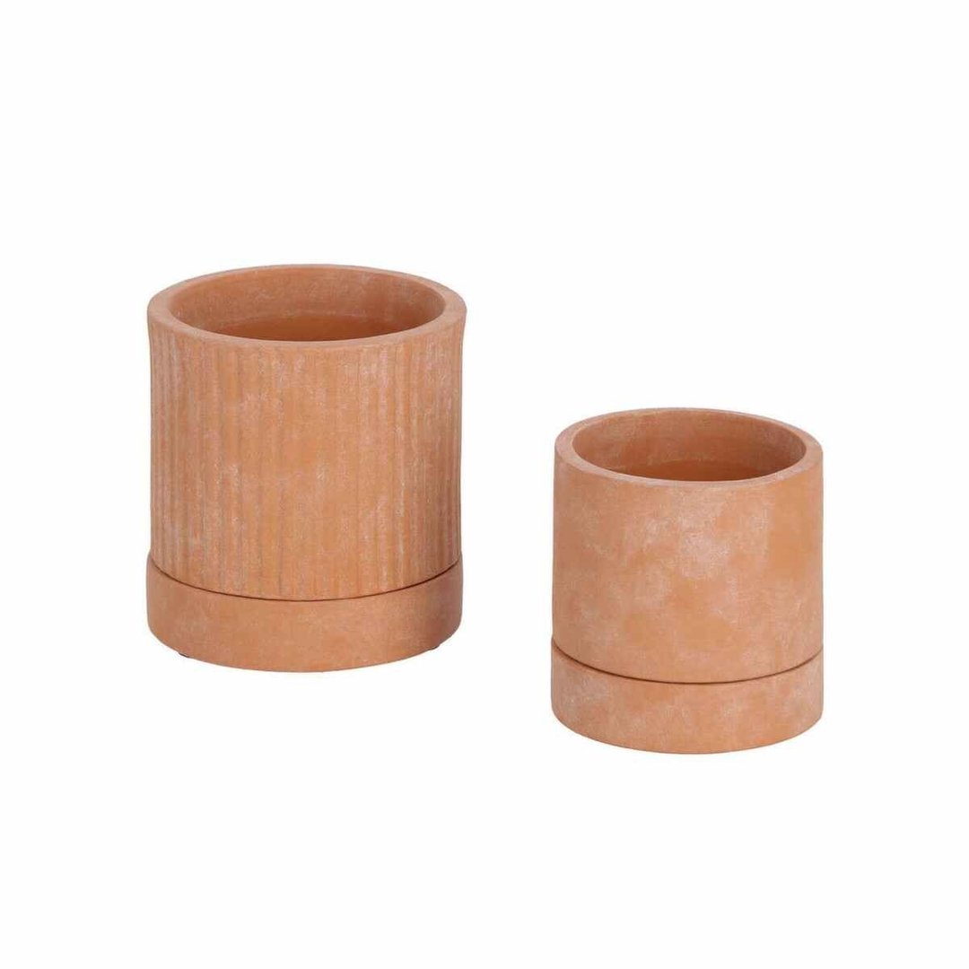 JANAINA PLANTERS SET OF 2 - 花瓶/陶器 - 陶 橘色