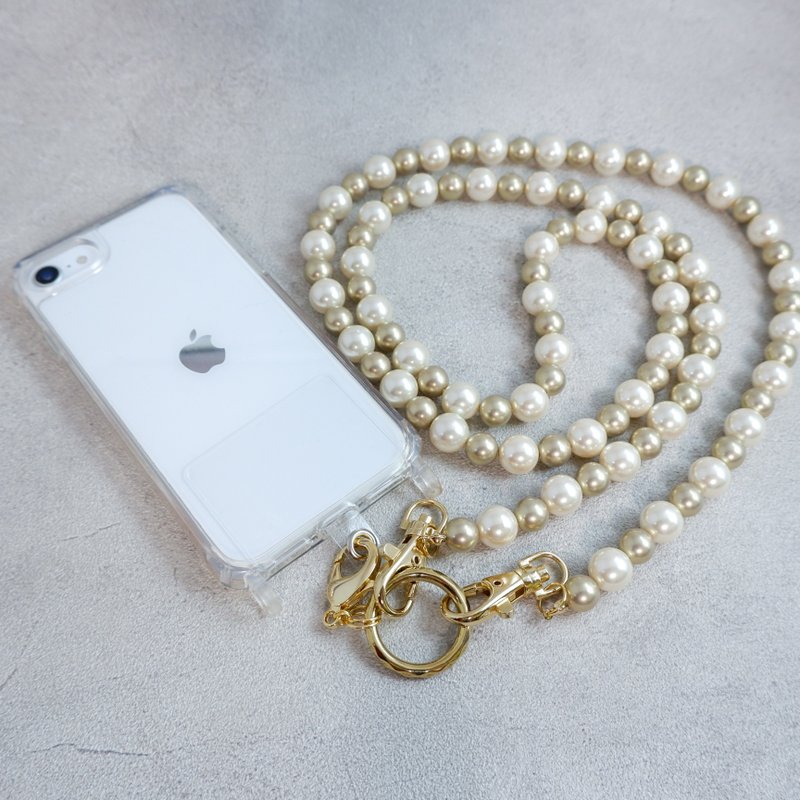 Bicolor Smartphone Shoulder Strap (Beige) - 挂绳/吊绳 - 塑料 卡其色