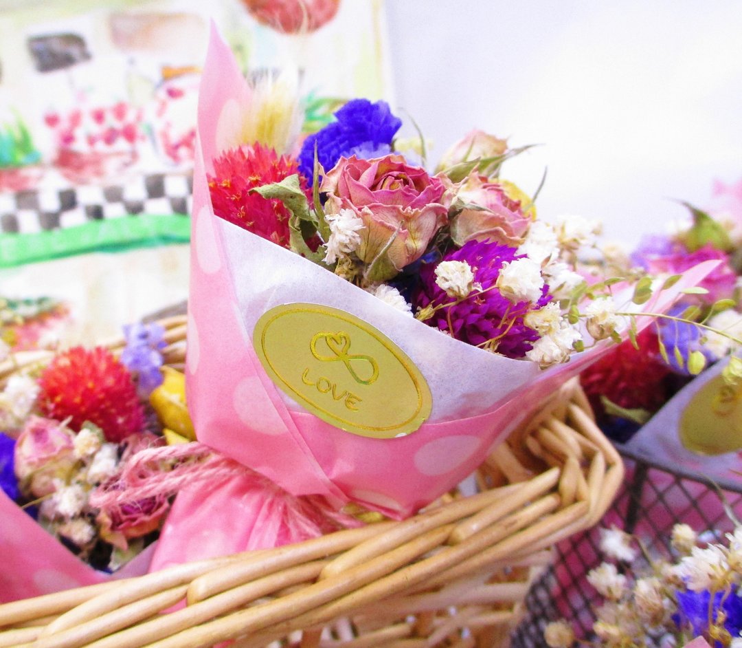 ❤【可爱粉红─掌心小花束】❤(每一束以透明袋单独包装) 干燥花 婚礼小物 婚礼布置 生日礼物 探房礼 外拍 婚摄 乡村风 - 植栽/盆栽 - 植物．花 