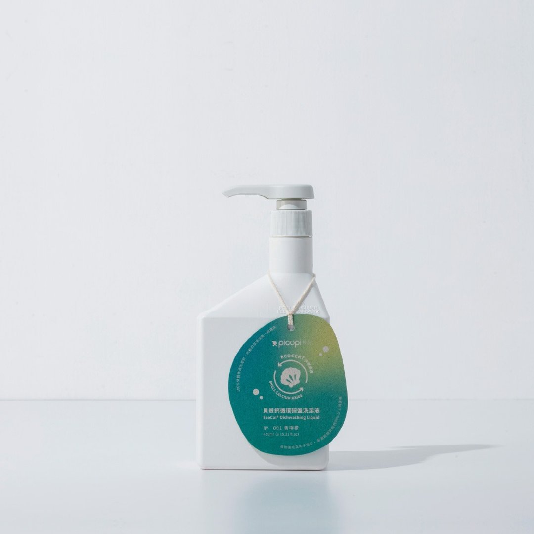 【picupi 挑品】贝壳钙循环碗盘洗洁液/香柠檬/450ml - 碗盘清洁 - 环保材料 