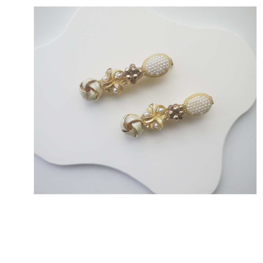 金色系典雅发夹 | 鸭嘴夹 | hair clip | 新品 - 发饰 - 其他材质 金色