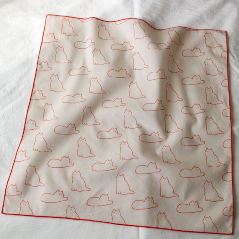 手帕 (红猫) - 其他 - 棉．麻 红色