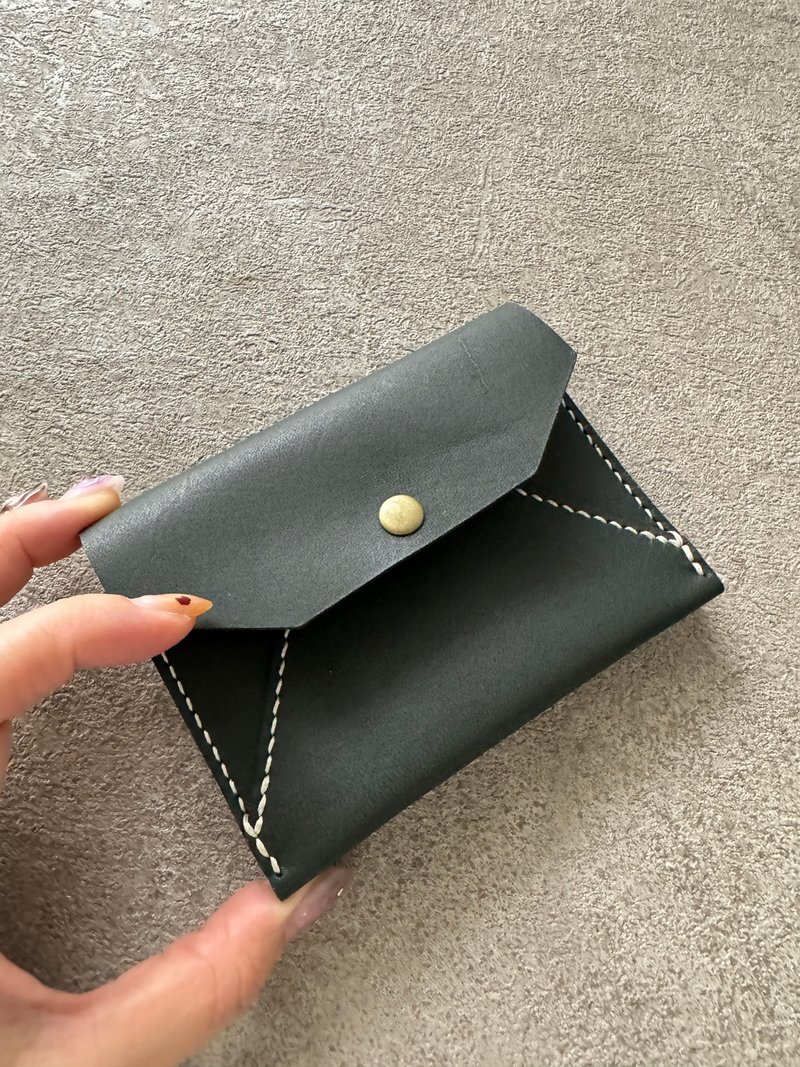 【福利品】深绿色 双层夹心钱包 皮夹 - 皮夹/钱包 - 真皮 绿色