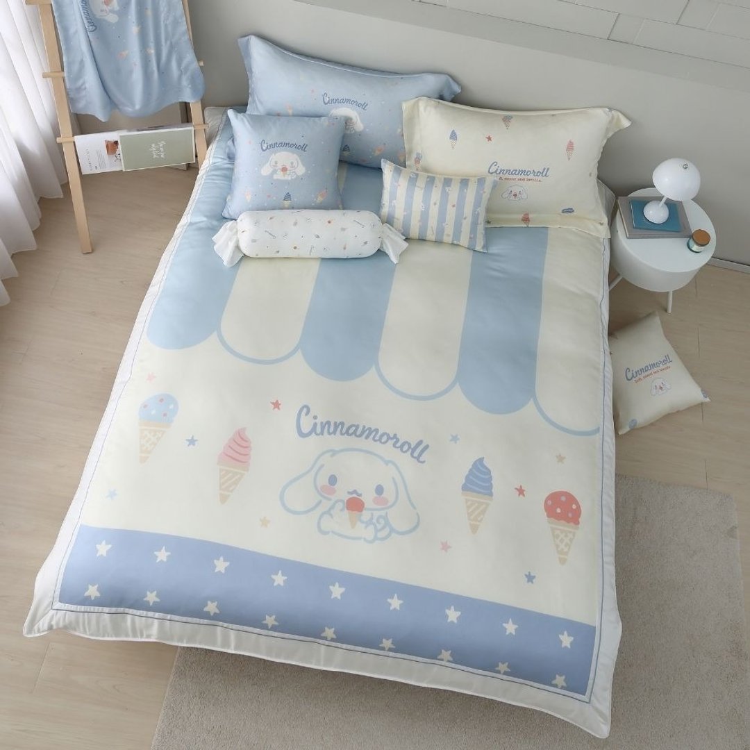 大耳狗 - 床包/枕套/两用被 - 甜筒乐园 - 适用 IKEA 长度 200 厘米 - 台湾制 - 寝具 - 丝．绢 