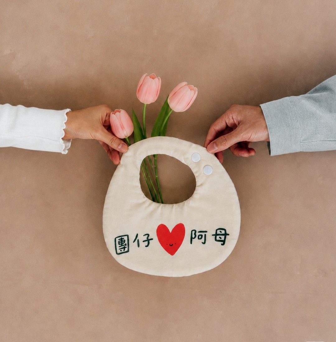 满月礼 弥月 围兜&防踢背心礼盒 有机印花 双层二重纱 定制图案 - 满月礼盒 - 棉 多色