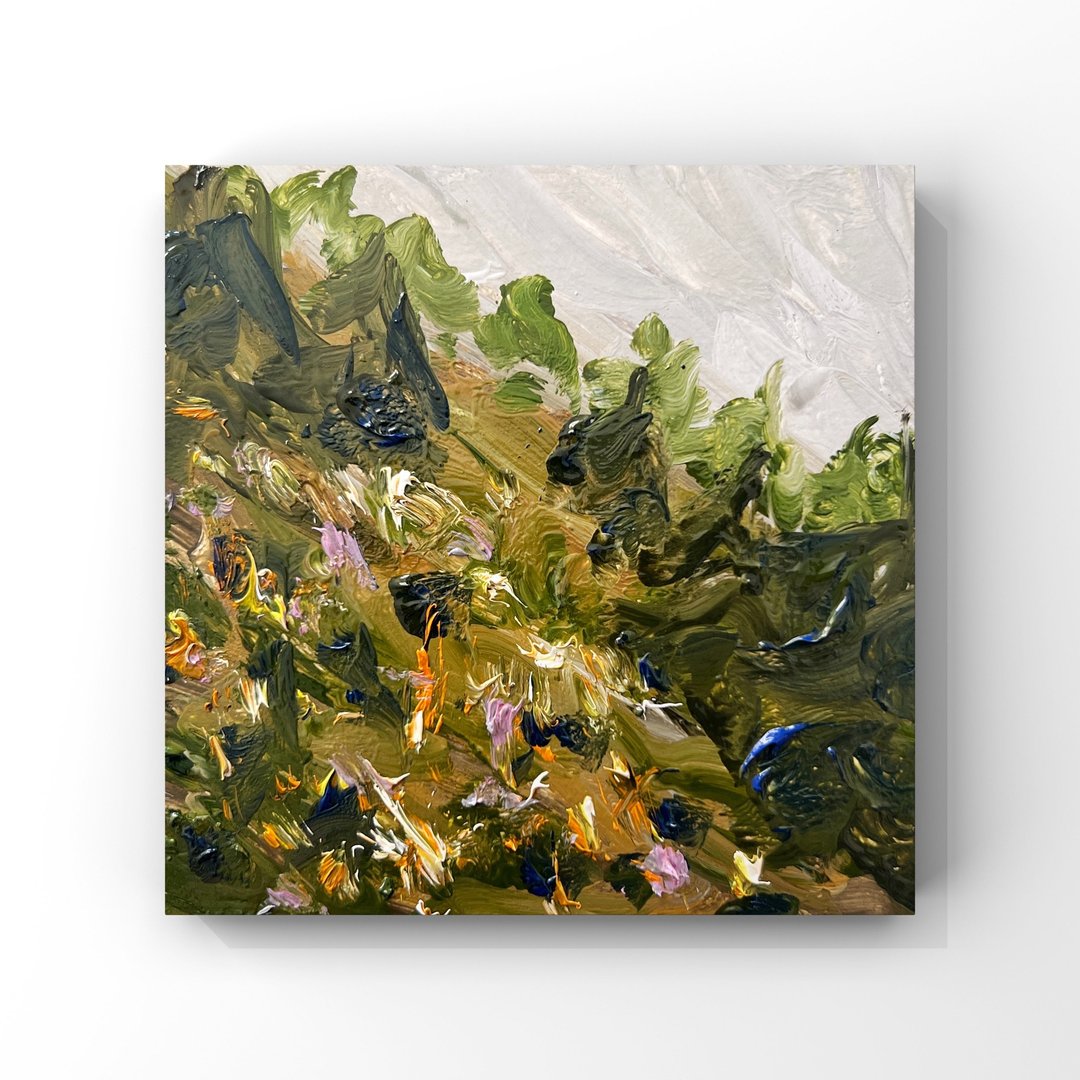 乌克兰绘画乌克兰山地风景艺术喀尔巴阡草本植物野花 - 海报/装饰画/版画 - 其他材质 多色