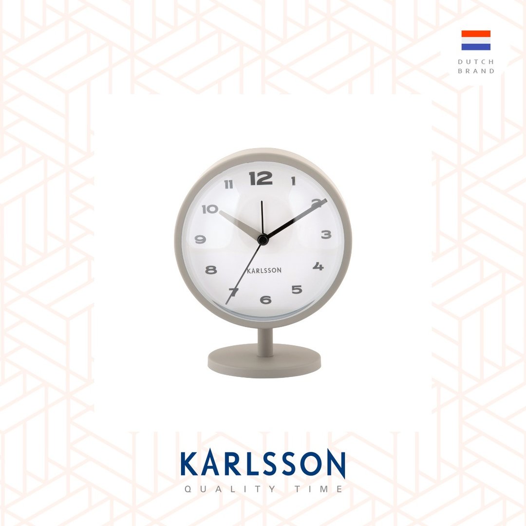 荷兰Karlsson,Alarm clock Brisk Dome dark grey孤型玻璃闹钟 - 时钟/闹钟 - 其他金属 灰色