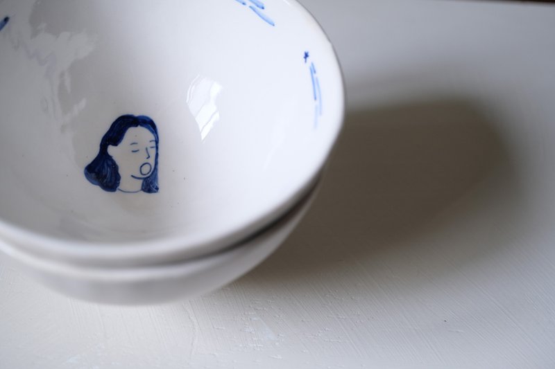 喂你吃 对碗 一对 - 碗 - 陶 白色