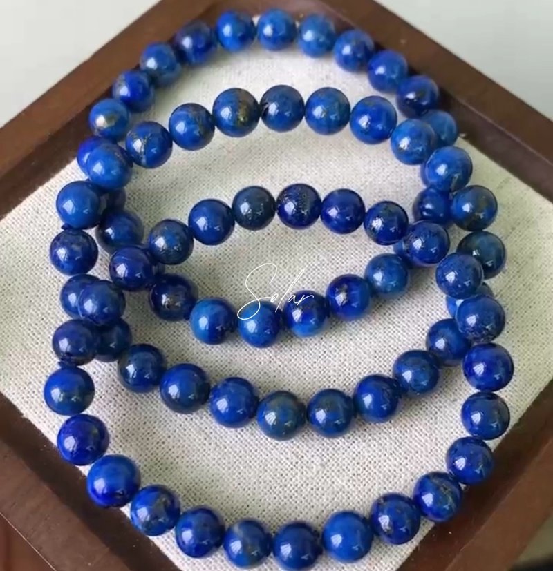 纯天然水晶手串 帝王青 青金石 - 手链/手环 - 水晶 