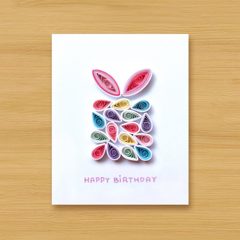 ( 3款供选择 ) 手工卷纸卡片 _ 兔宝宝生日礼盒 - 生日卡 - 卡片/明信片 - 纸 粉红色