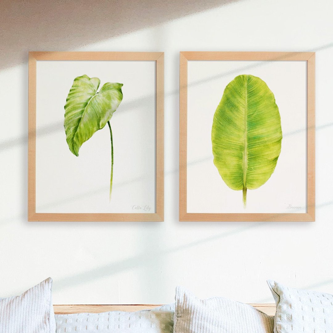 植物的静默 卧房餐厅挂画 植物水彩复制画 清新治愈绿色装饰画 - 海报/装饰画/版画 - 纸 多色