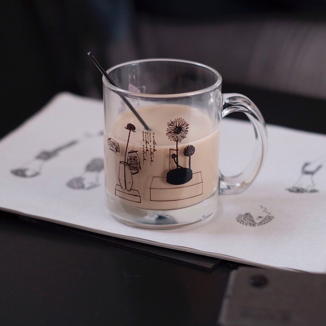 花植 / 线条系列 / 透明玻璃马克杯 - 玻璃杯 - 玻璃 透明