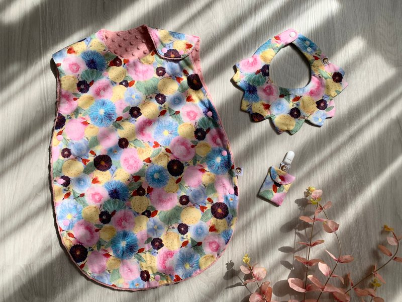 花团锦簇弥月组 防踢被 防踢背心 围兜兜 - 其他 - 棉．麻 