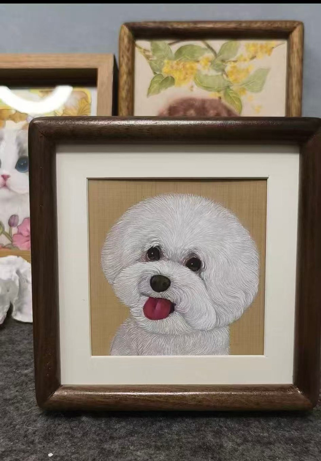 手绘宠物画 - 订制抱枕/饰品 - 纸 白色