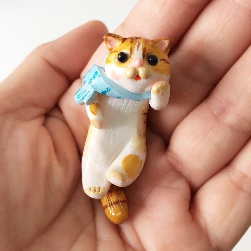 猫咪手工项链 I 猫国民 - 项链 - 陶 卡其色