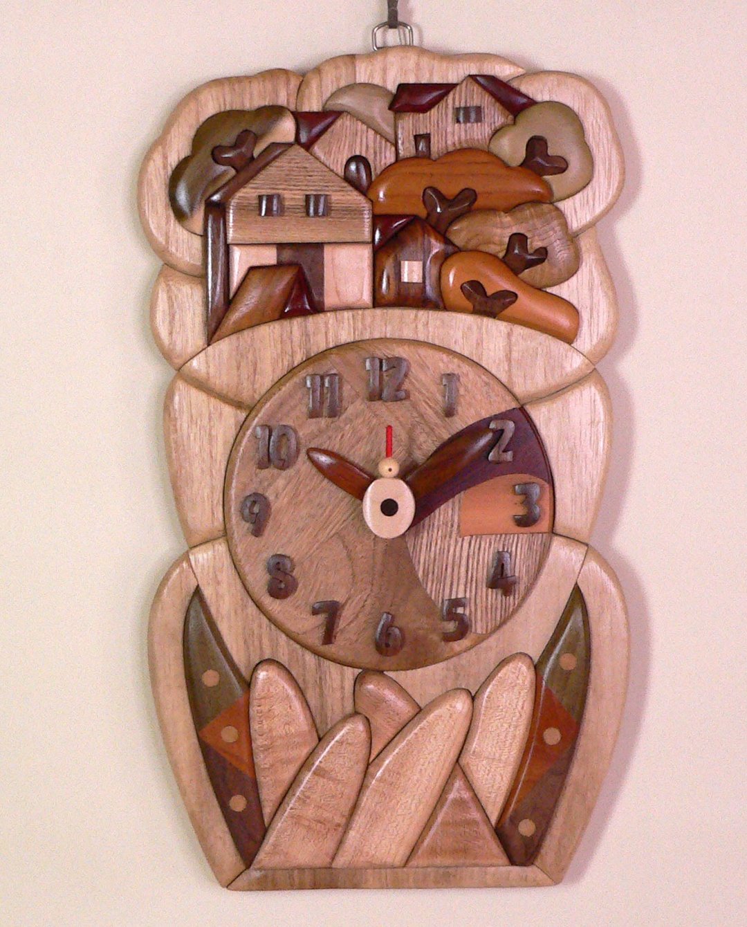 clock forest house - 时钟/闹钟 - 木头 咖啡色