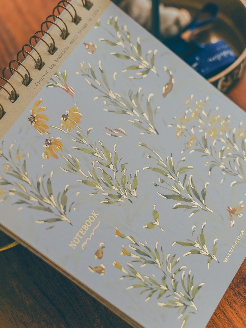 花的颜色线圈笔记本 - 芥子 - 笔记本/手帐 - 纸 绿色