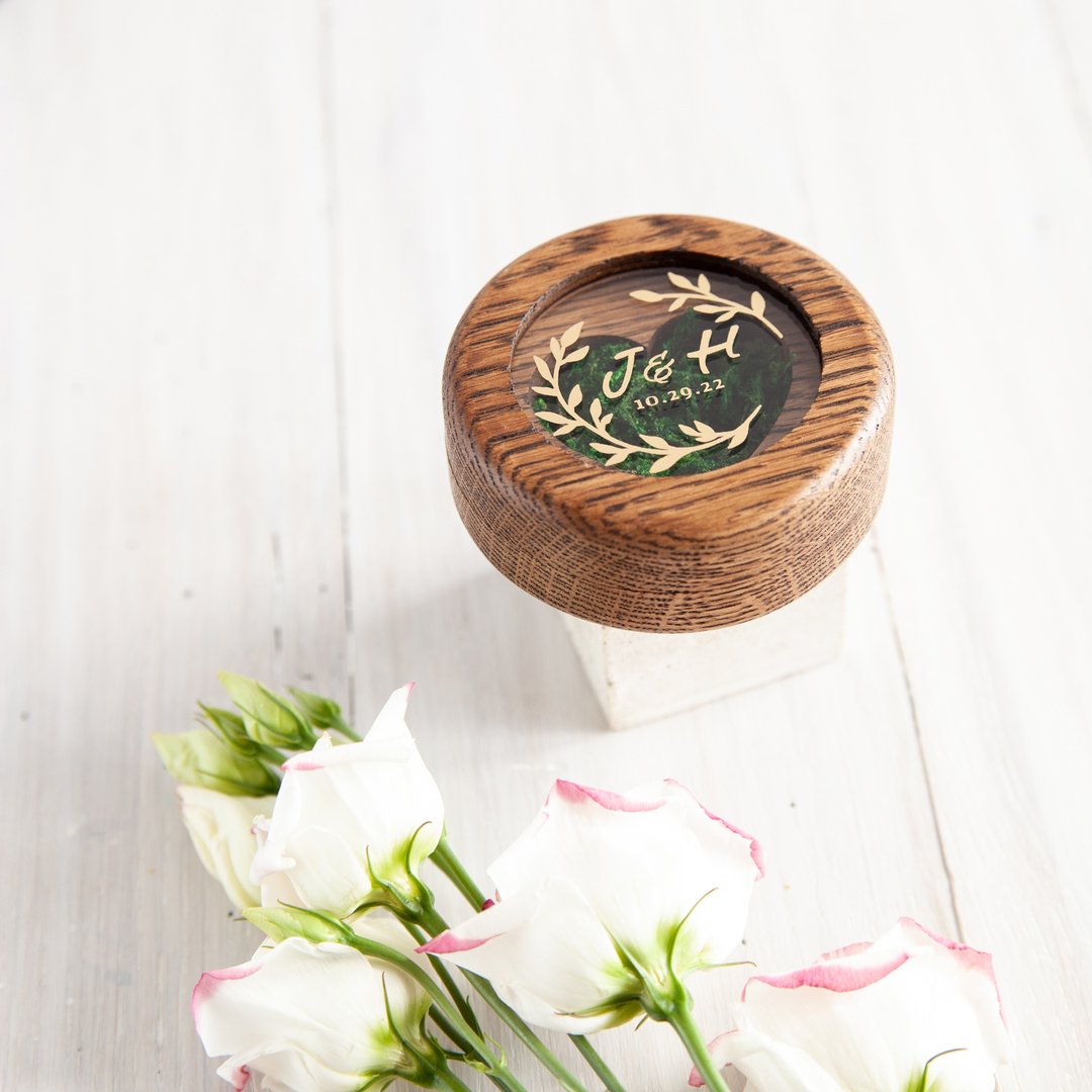 Wooden wedding double ring box | Custom ring holder | ring pillow | Anniversary - 其他 - 木头 