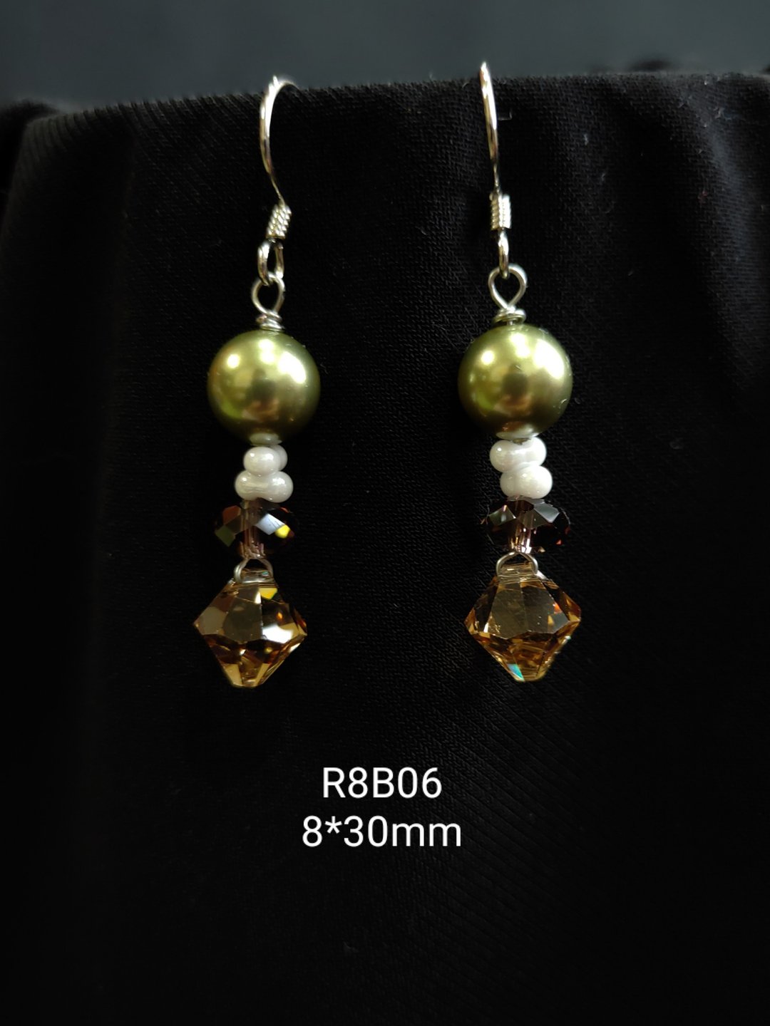 *我是设计*R8B06施华洛世奇水晶.珍珠耳环 - 耳环/耳夹 - 珍珠 
