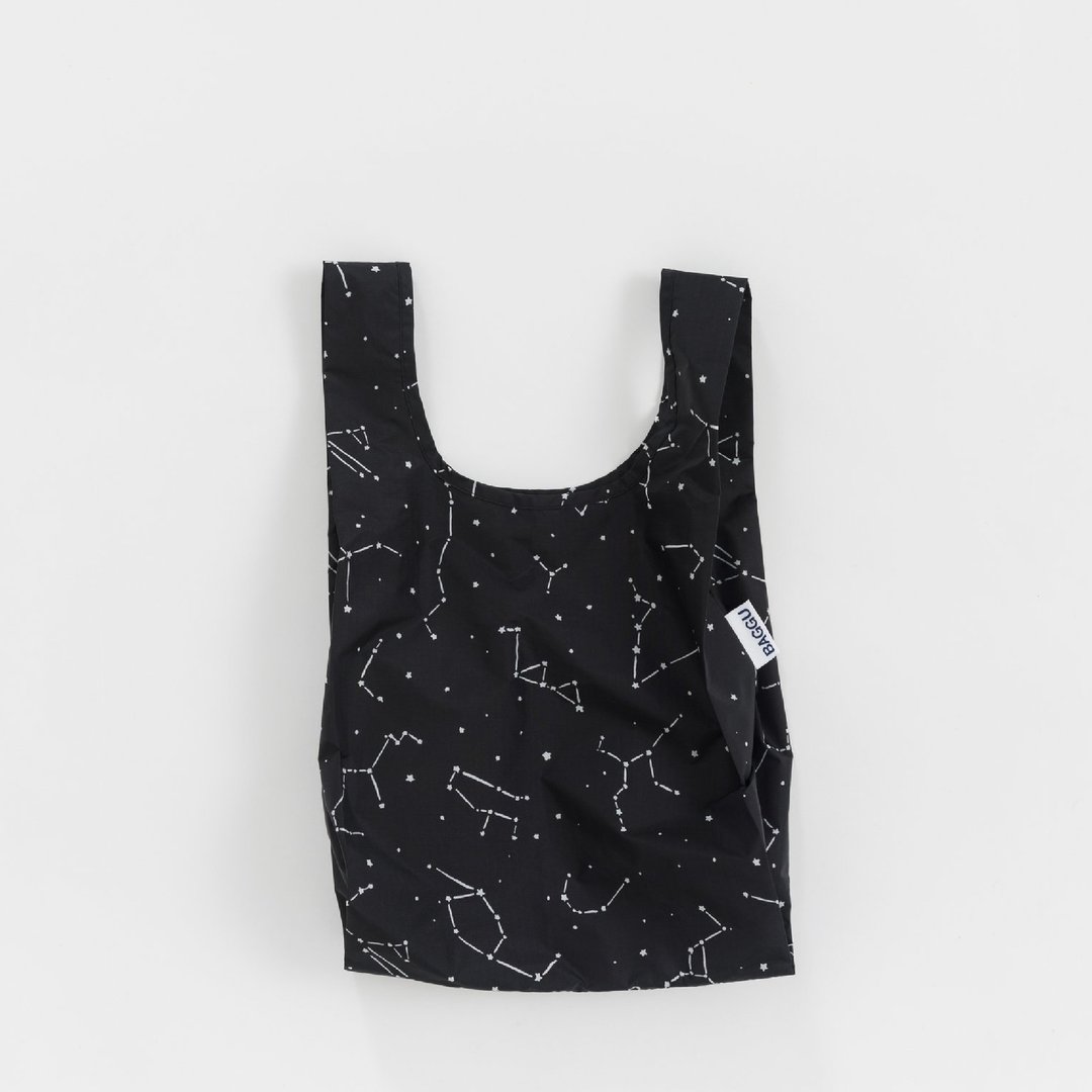 【新品】BAGGU环保收纳购物袋- 迷你尺寸-星座 - 手提包/手提袋 - 防水材质 黑色
