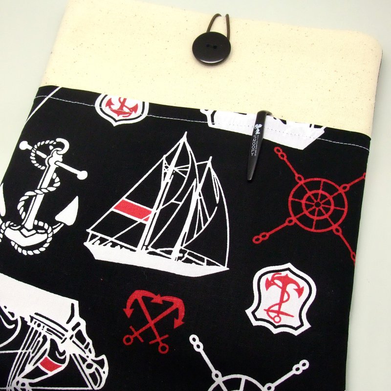 定制化电脑保护套 笔电包 电脑包 平板套  航海(M-201) - 电脑包 - 棉．麻 黑色