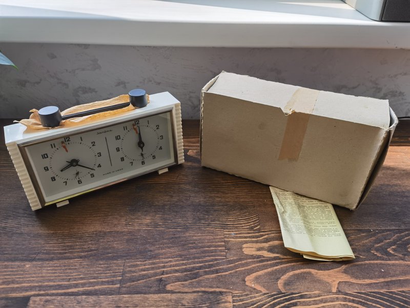 全新苏联苏联象棋钟 Jantar Yantar 机械钟 稀有出口版 - 时钟/闹钟 - 塑料 透明