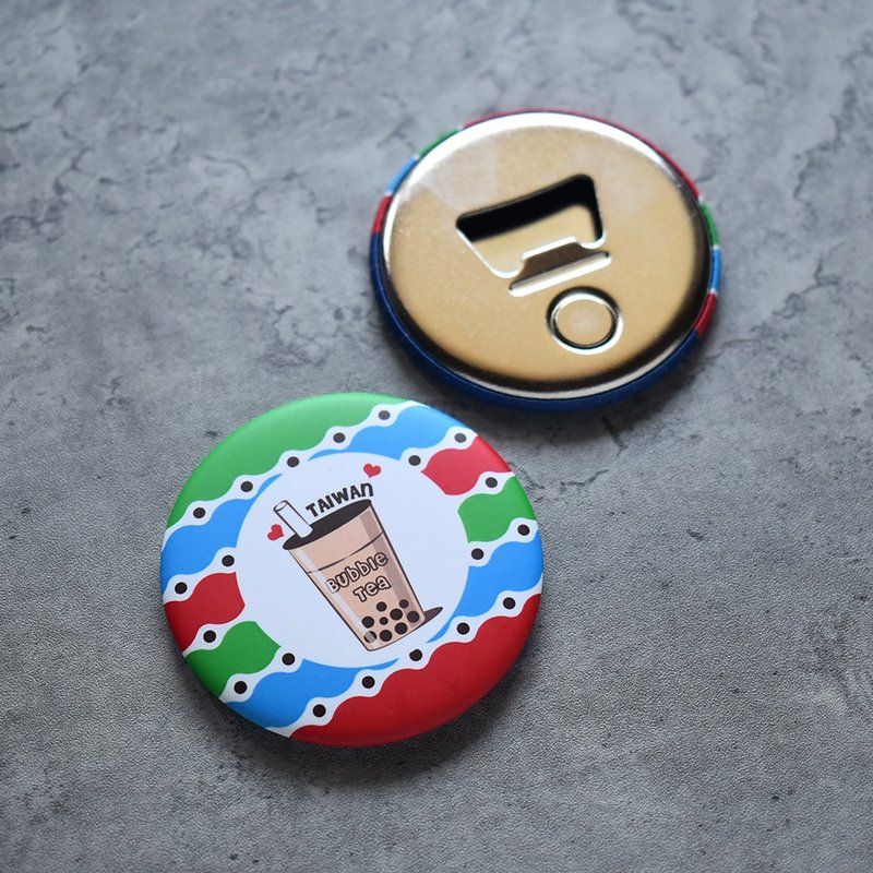 【桐鹿】茄芷风格 磁铁开瓶器_珍珠奶茶 - 冰箱贴/磁贴 - 其他金属 多色