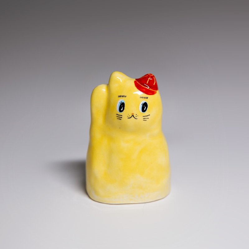 街头开运招财猫-糨糊君 - 摆饰 - 陶 白色