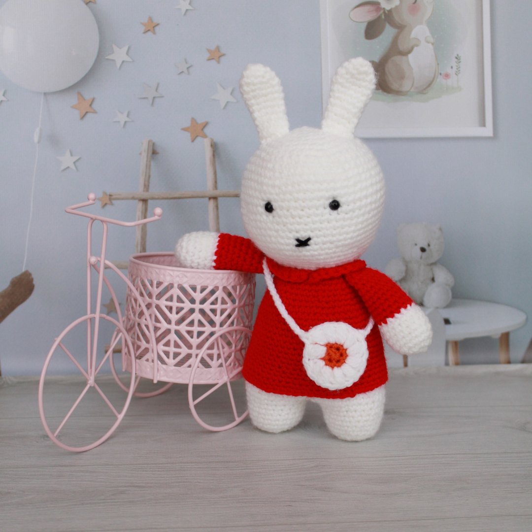 Miffy soft toy, red miffy, miffy doll, Miffy stuffed animal - 玩具/玩偶 - 其他材质 