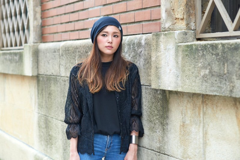 日本制　夏日慵懒有机棉帽 有机棉 双戴 中性 - 帽子 - 棉．麻 蓝色