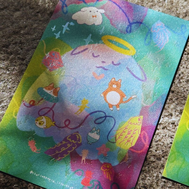 镜像泡沫 两种尺寸 烫印明信片 卡片 - 卡片/明信片 - 纸 多色