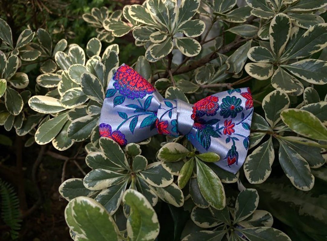 花漾年华 领结 Bow ties - 领结/领巾 - 丝．绢 银色