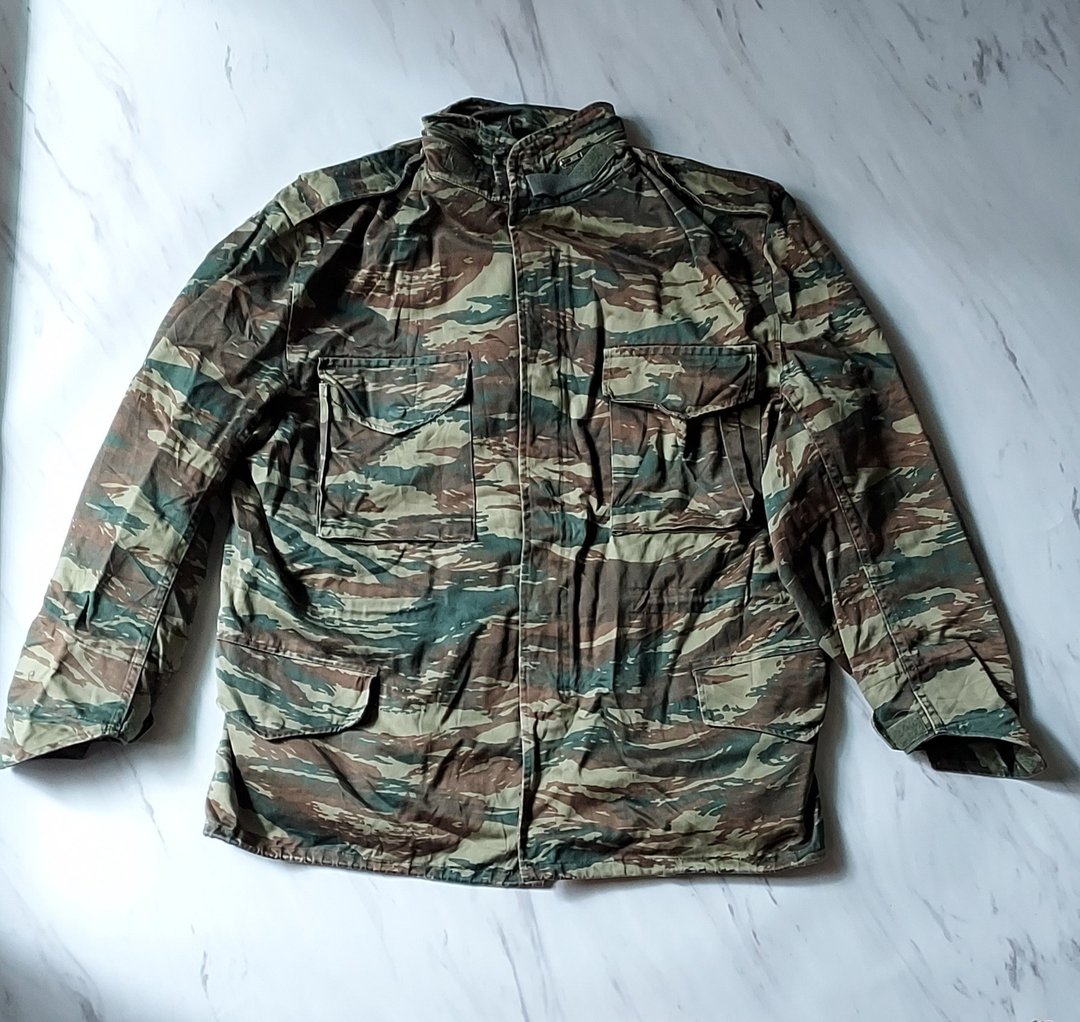 希腊公发 • 蜥蜴迷彩厚版军用老夹克A款 绝版古董军服 帅气有型 - 男装外套 - 棉 