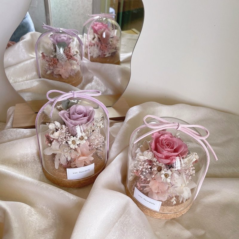 【永生玻璃花盅】情人节花礼 生日礼物 永生花 婚礼小物 定制款 - 干燥花/捧花 - 植物．花 