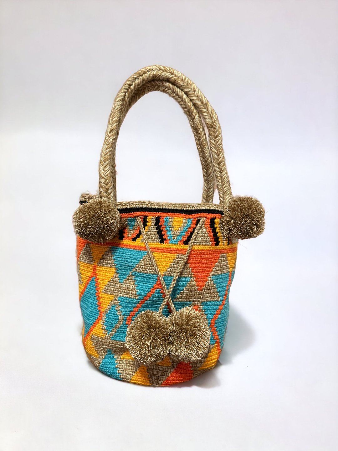 哥伦比亚 Wayuu 手织手袋 - 手提包/手提袋 - 棉 多色