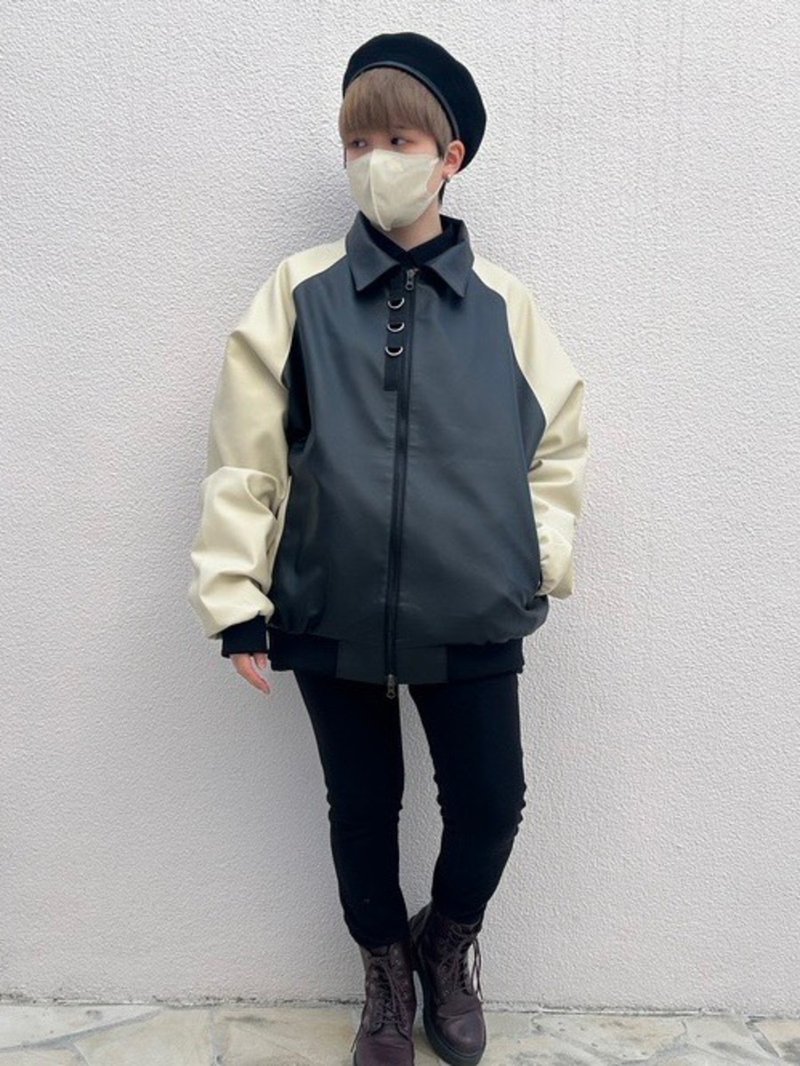 仿皮飞行员夹克/黑色/白色/F尺寸/hellcatpunks/hcp-ou-0027 - 中性连帽卫衣/T 恤 - 人造皮革 黑色