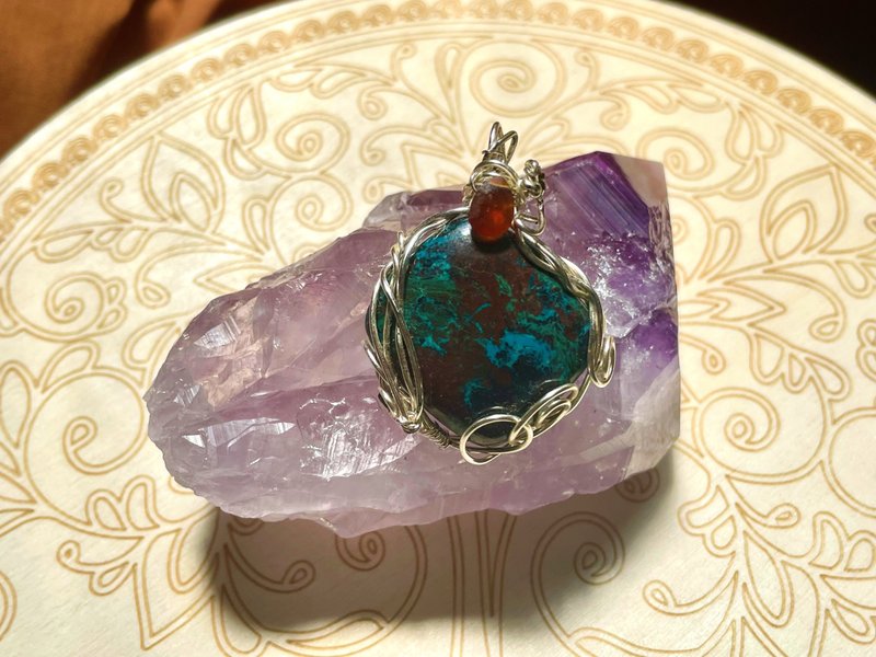 凤凰石项链 - 项链 - 半宝石 蓝色