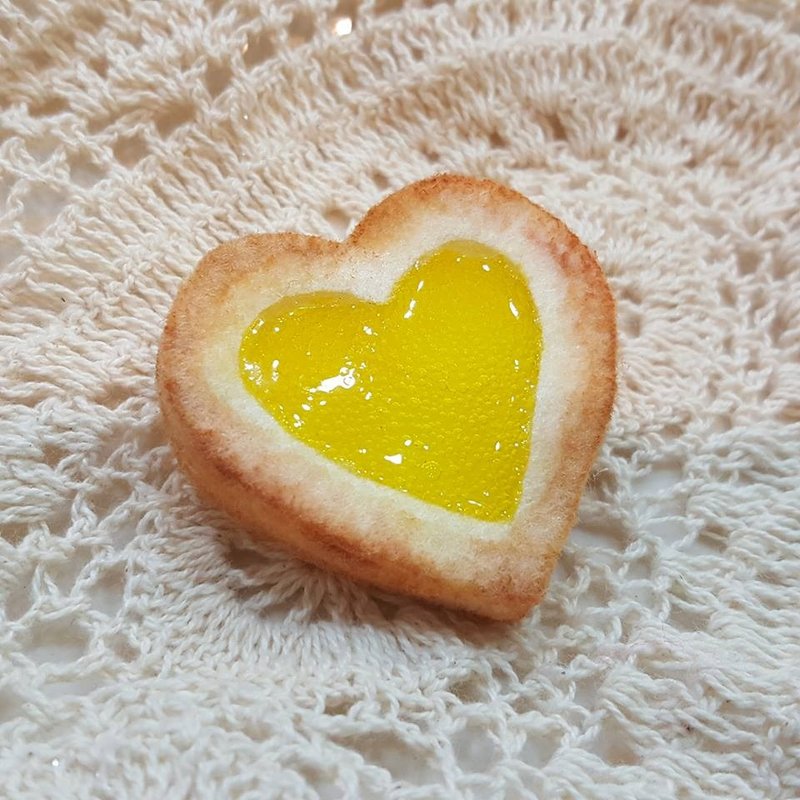 【柠檬果酱饼】仿真饼干别针 - 胸针 - 其他材质 橘色