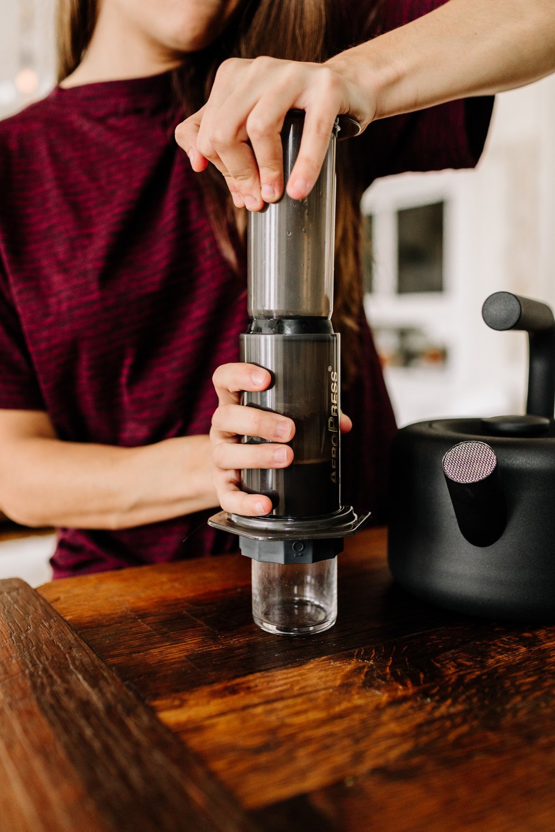 【美国爱乐压】 AeroPress & AeroPress Go－新硅胶头送100张滤纸 - 咖啡杯/马克杯 - 塑料 黑色