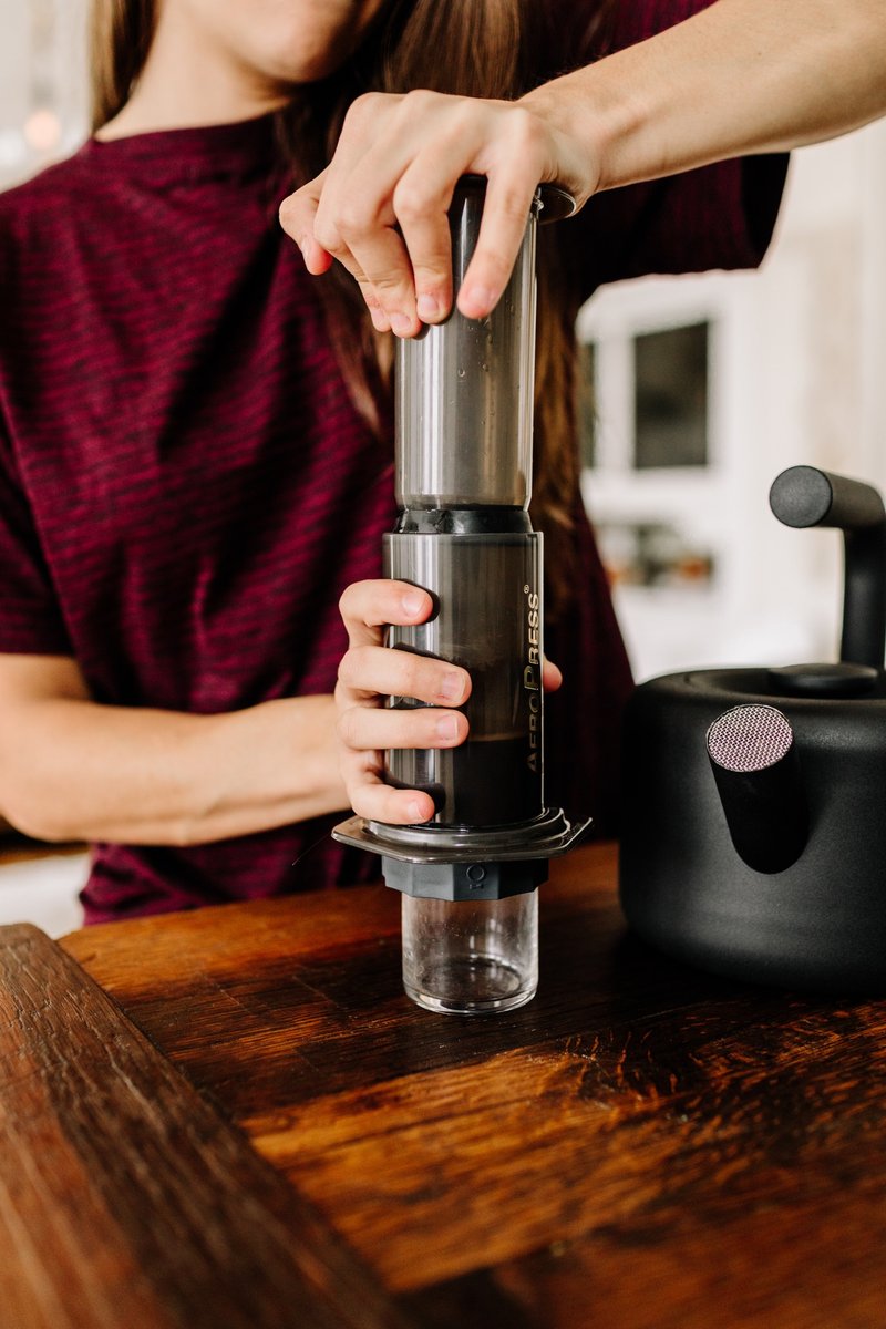 【美国爱乐压】 AeroPress & AeroPress Go－新硅胶头送100张滤纸 - 咖啡杯/马克杯 - 塑料 黑色