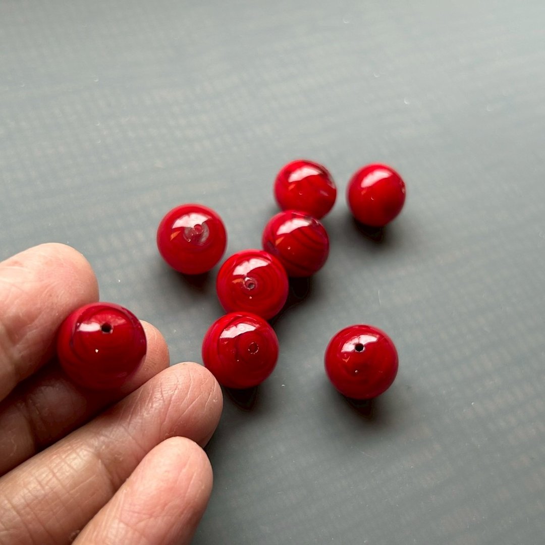 意大利琉璃散珠– LB-66 - 其他 - 玻璃 红色