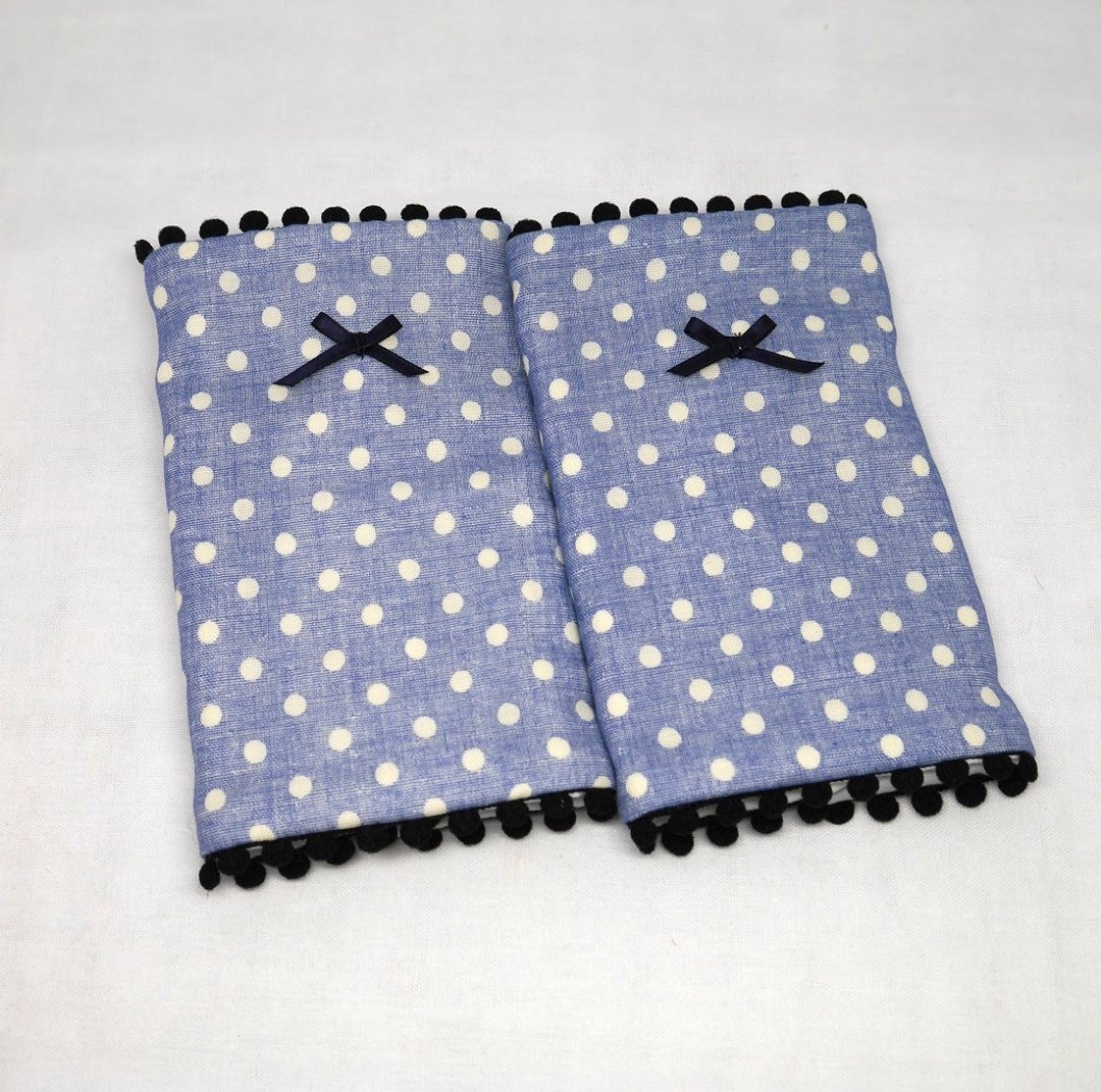 Japanese Handmade 8-layer-gauze droop sucking pads - 围嘴/口水巾 - 棉．麻 蓝色