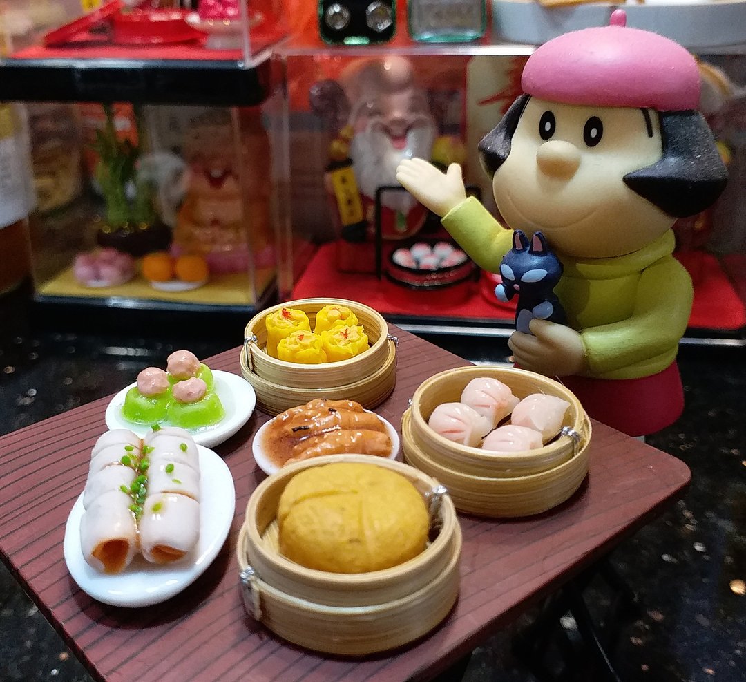 港式点心 (6件) - 手作 - 摆饰 - 粘土 橘色