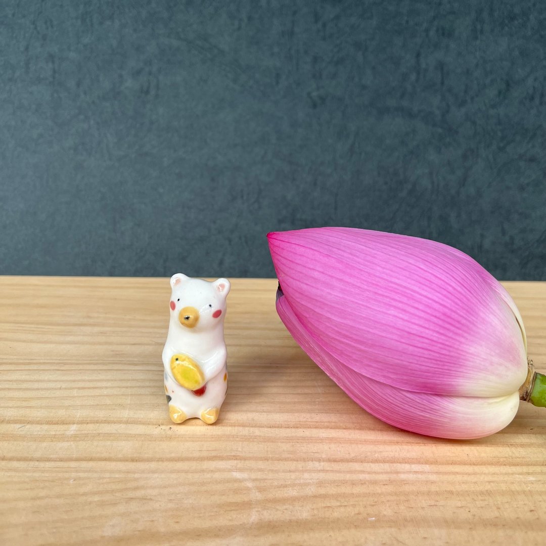 A Lu 小小熊陶摆饰/礼物 原创手手绘 仅此一件 - 花瓶/陶器 - 陶 多色